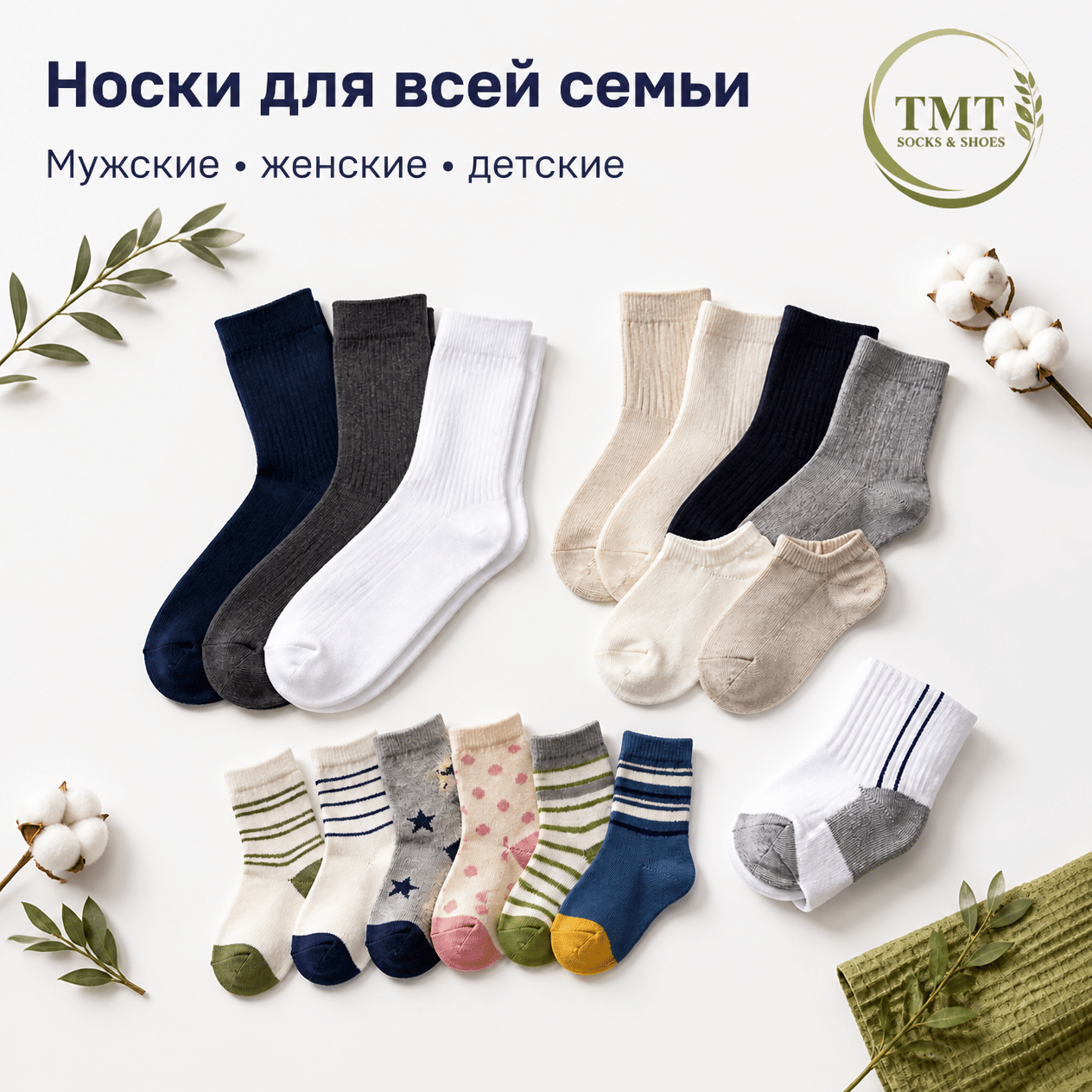 Носки для всей семьи - ассортимент от TMT